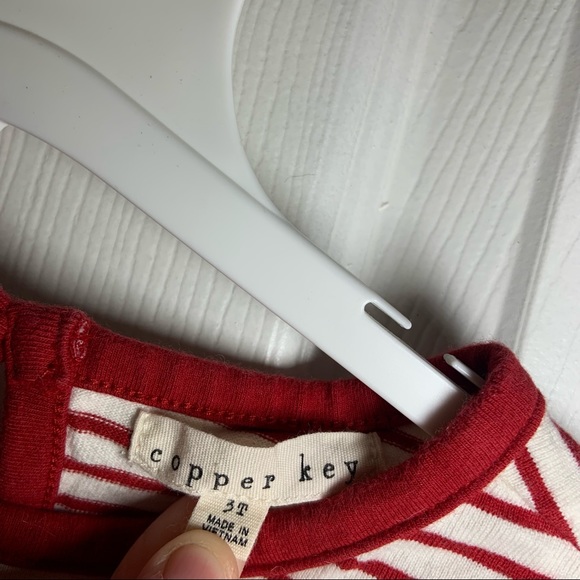 Copper Key Girls Red Striped “Ho Ho Ho” Top size 3T - Picture 2 of 8